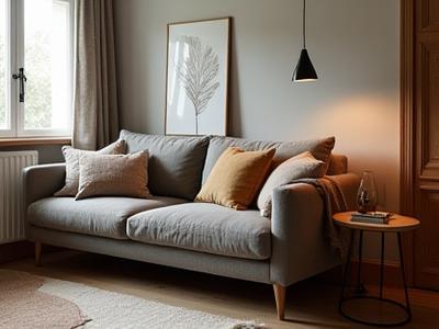 Hyggelig sofa i en moderne stueindretning